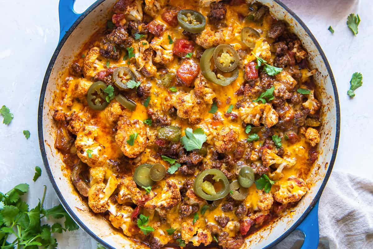 Easy Low-Carb Cauliflower Taco Skillet: Healthy Dinner